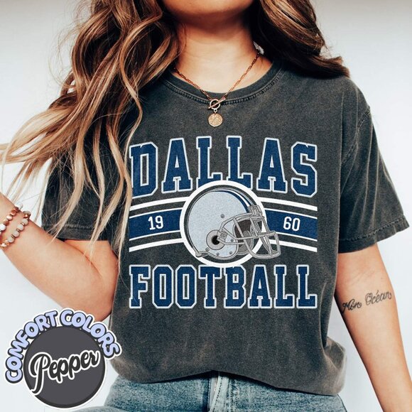 Dallas Football Old School Look Comfort Colors T-Shirt 166 - Picture 1 of 5